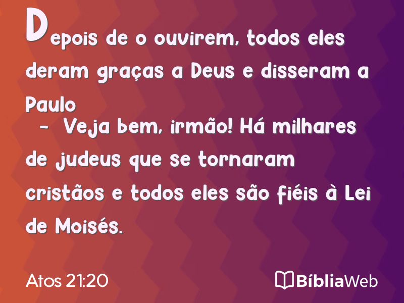 Atos 21:20 em imagem para compartilhar