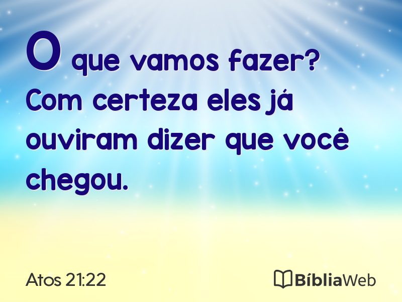 Atos 21:22 em imagem para compartilhar