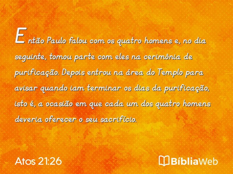 Atos 21:26 em imagem para compartilhar