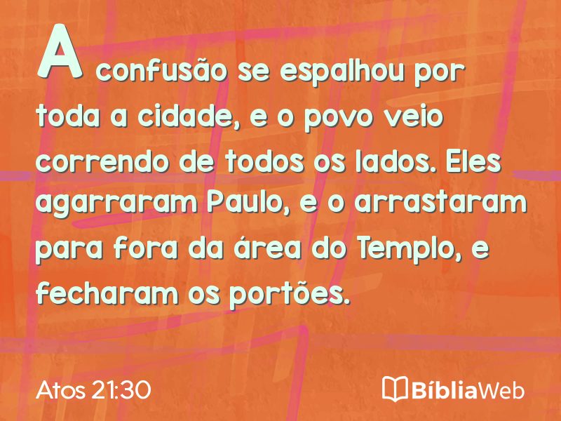 Atos 21:30 em imagem para compartilhar