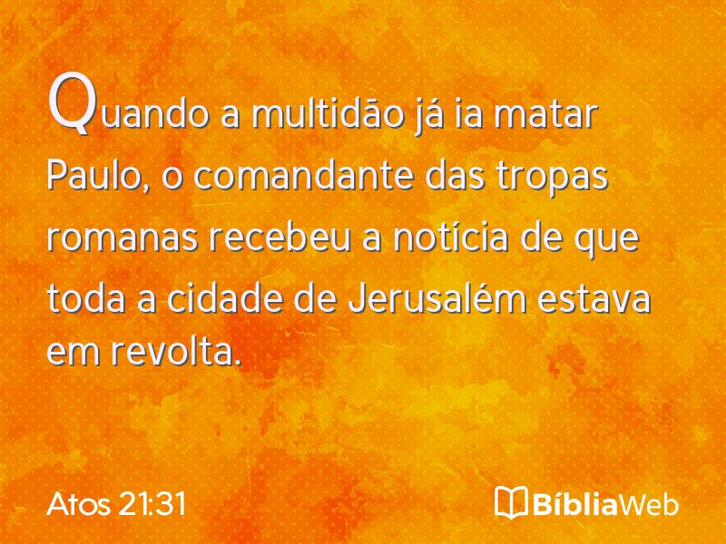 Atos 21:31 em imagem para compartilhar