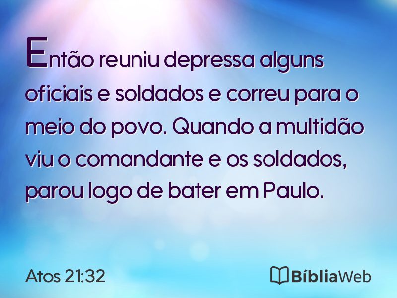 Atos 21:32 em imagem para compartilhar