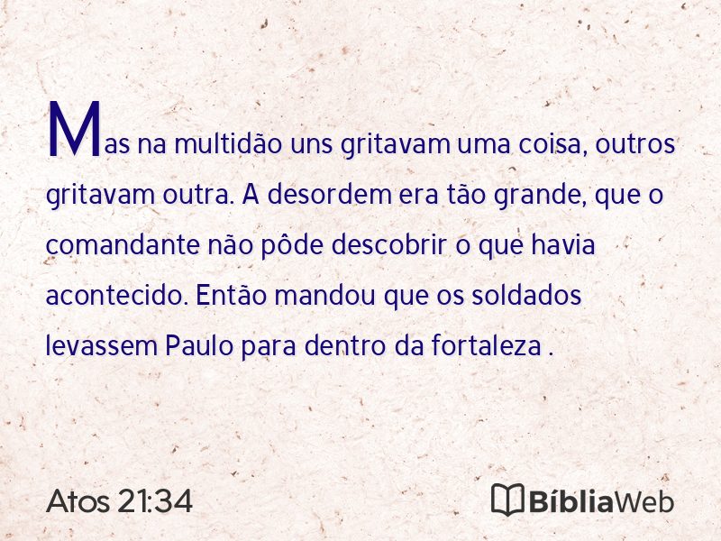 Atos 21:34 em imagem para compartilhar