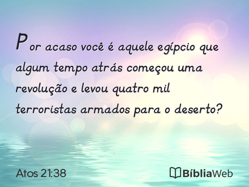 Atos 21:38 em imagem para compartilhar