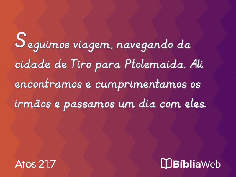 Atos 21:7 em imagem para compartilhar