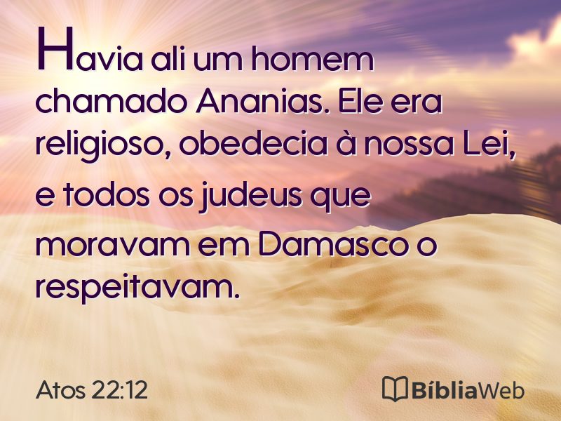 Atos 22:12 em imagem para compartilhar