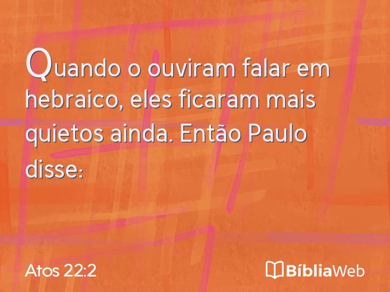 Atos 22:2 em imagem para compartilhar