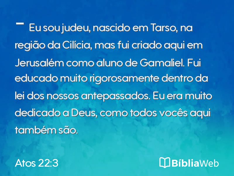 Atos 22:3 em imagem para compartilhar