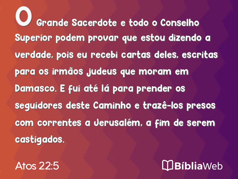 Atos 22:5 em imagem para compartilhar