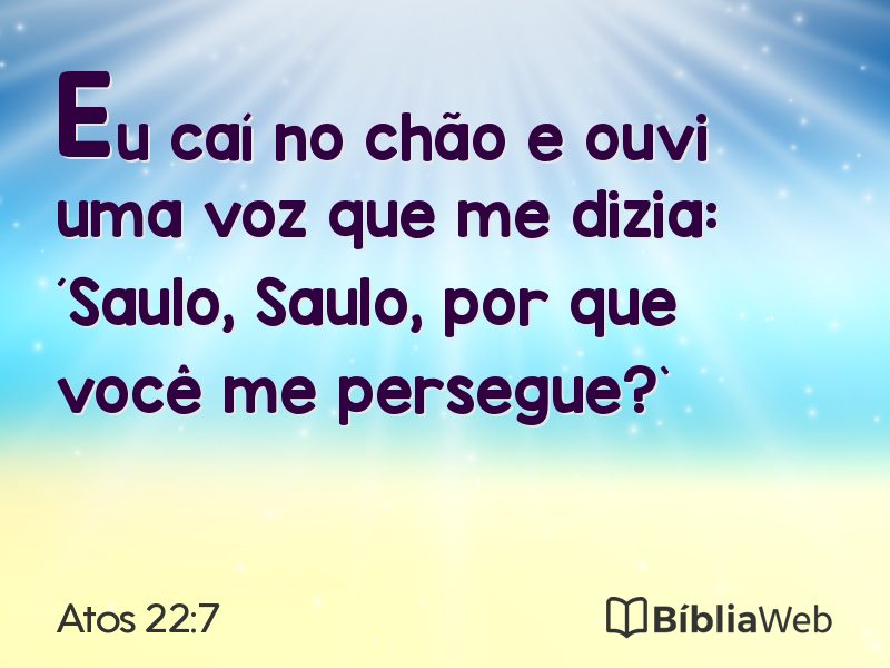 Atos 22:7 em imagem para compartilhar