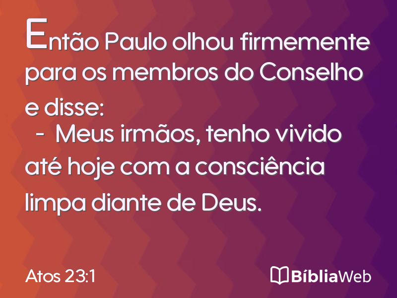 Atos 23:1 em imagem para compartilhar