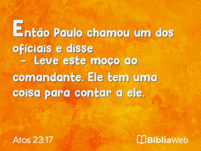 Atos 23:17 em imagem para compartilhar