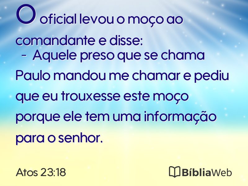 Atos 23:18 em imagem para compartilhar
