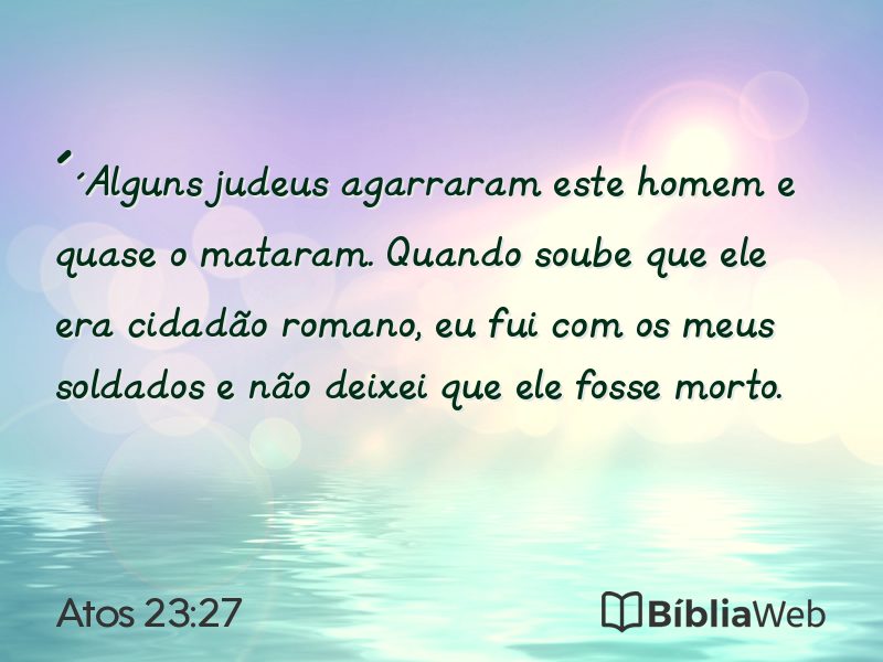 Atos 23:27 em imagem para compartilhar