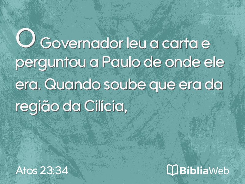 Atos 23:34 em imagem para compartilhar