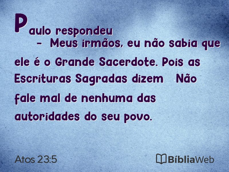 Atos 23:5 em imagem para compartilhar
