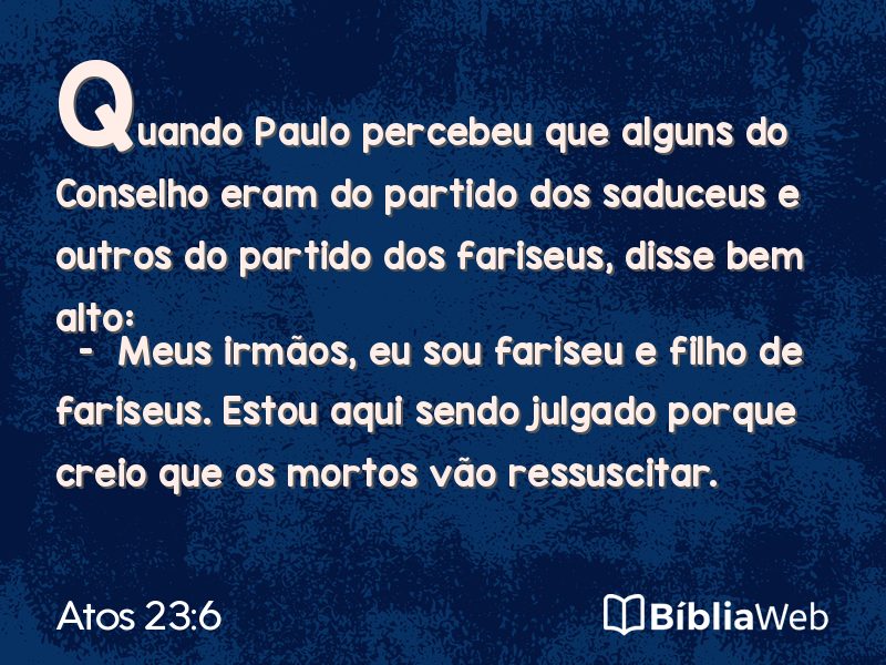 Atos 23:6 em imagem para compartilhar