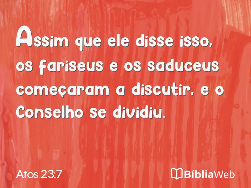 Atos 23:7 em imagem para compartilhar