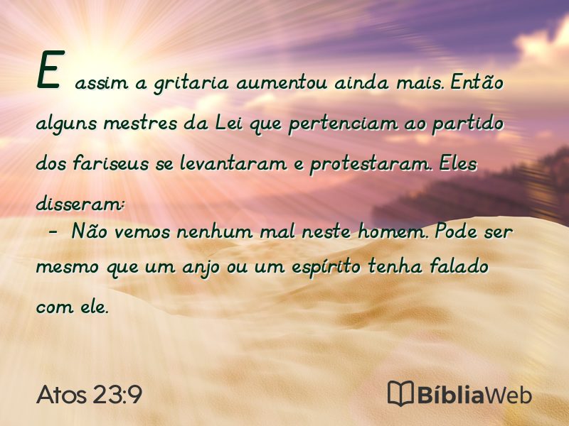 Atos 23:9 em imagem para compartilhar