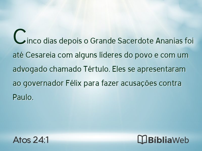 Atos 24:1 em imagem para compartilhar