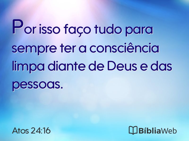 Atos 24:16 em imagem para compartilhar