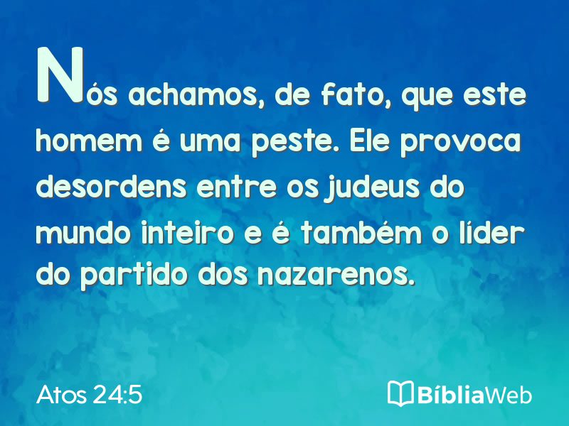 Atos 24:5 em imagem para compartilhar