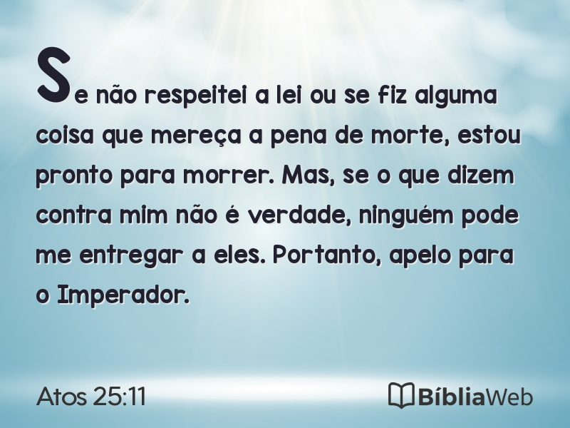 Atos 25:11 em imagem para compartilhar