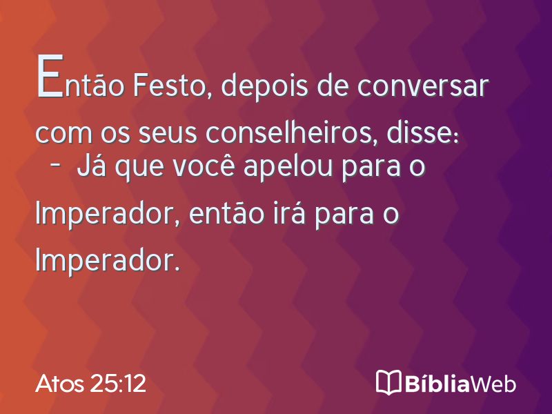 Atos 25:12 em imagem para compartilhar