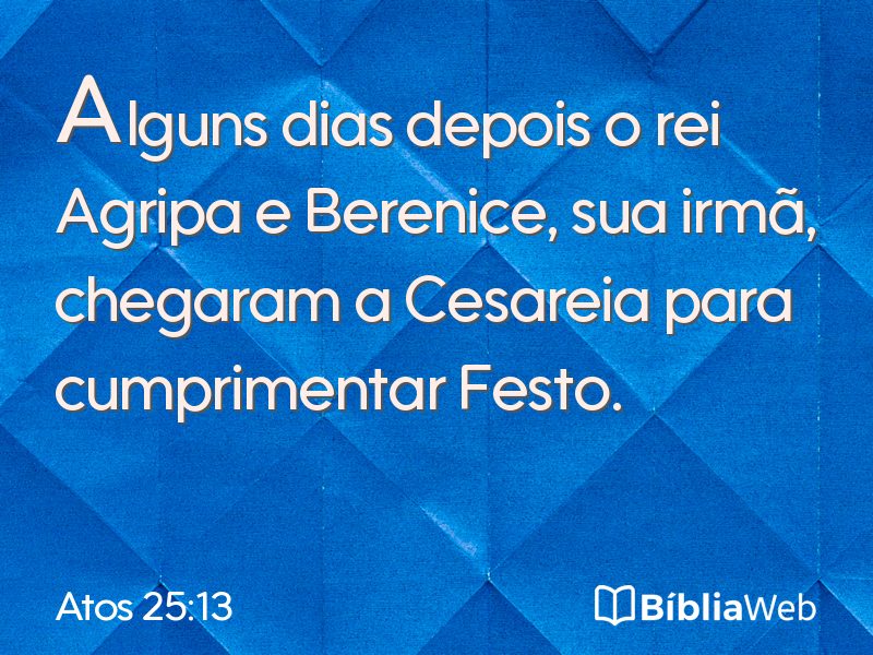 Atos 25:13 em imagem para compartilhar