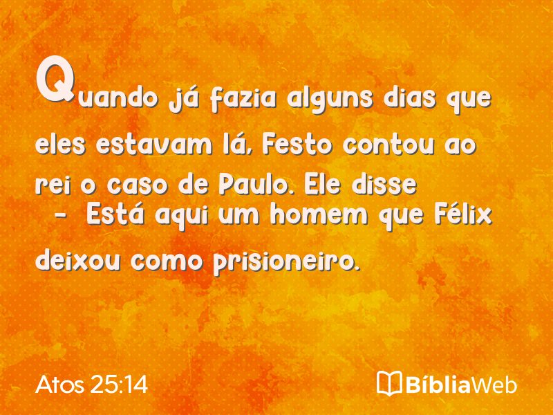 Atos 25:14 em imagem para compartilhar