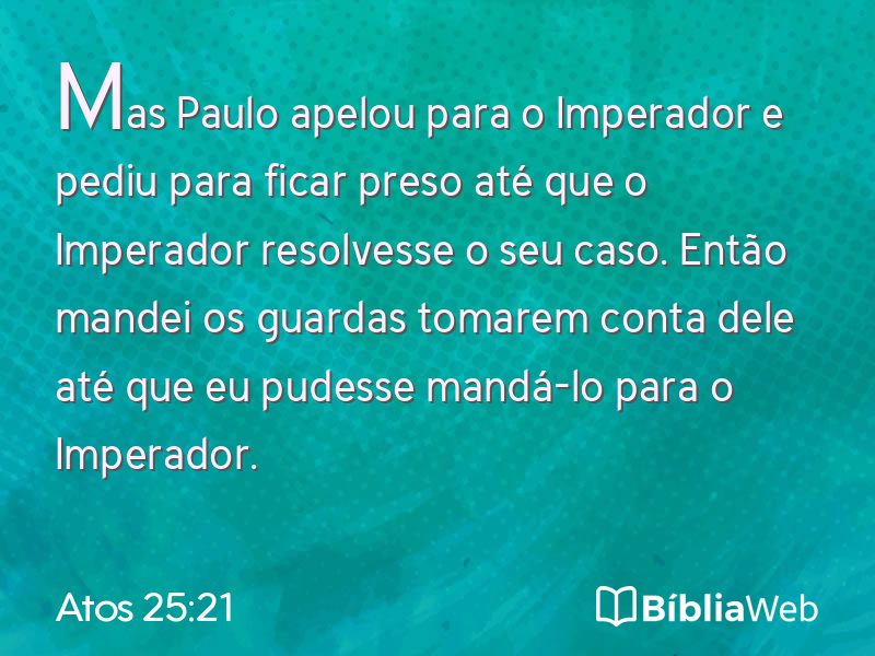 Atos 25:21 em imagem para compartilhar