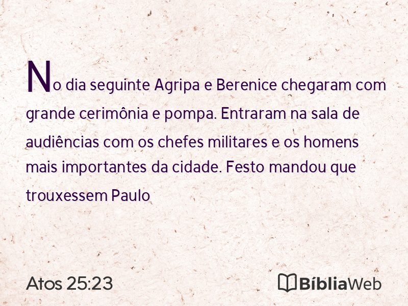 Atos 25:23 em imagem para compartilhar