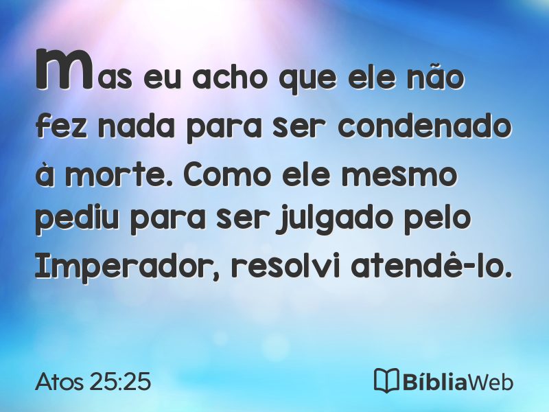 Atos 25:25 em imagem para compartilhar