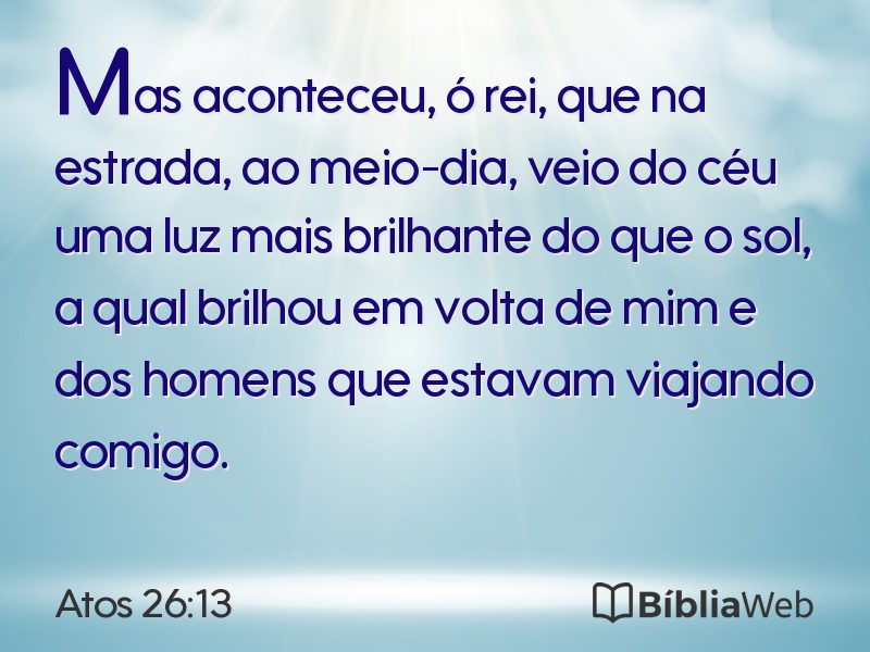 Atos 26:13 em imagem para compartilhar