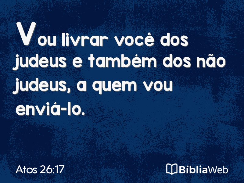 Atos 26:17 em imagem para compartilhar