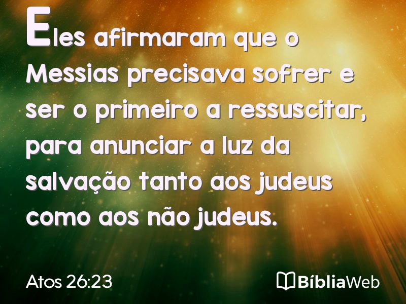 Atos 26:23 em imagem para compartilhar