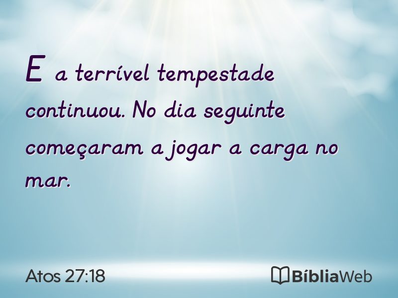 Atos 27:18 em imagem para compartilhar