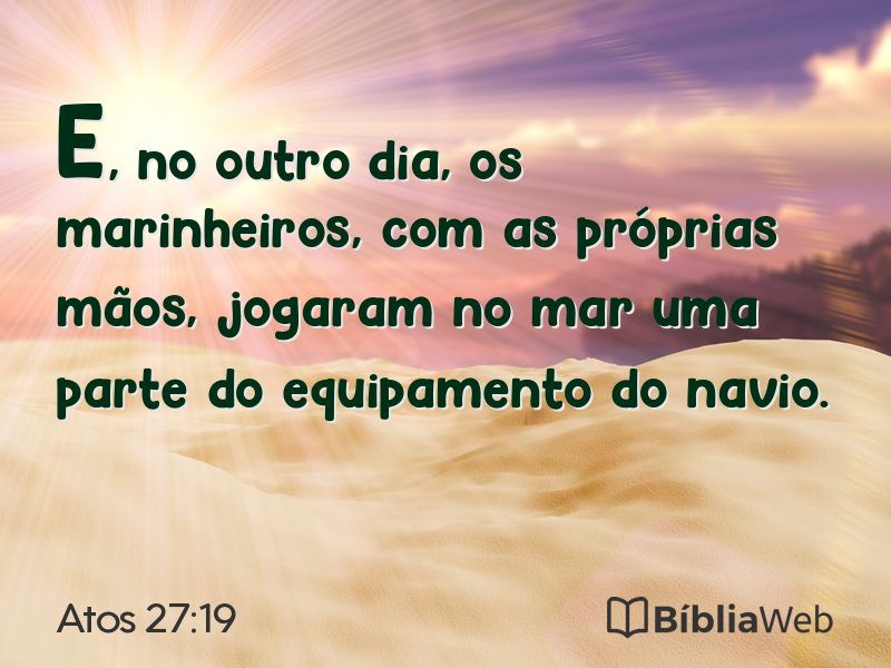 Atos 27:19 em imagem para compartilhar