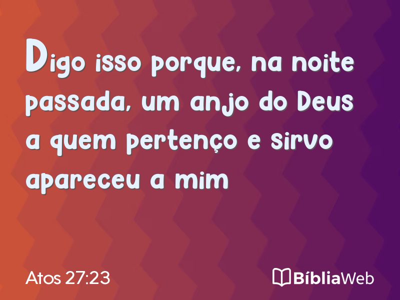 Atos 27:23 em imagem para compartilhar