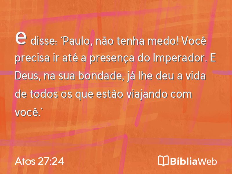 Atos 27:24 em imagem para compartilhar