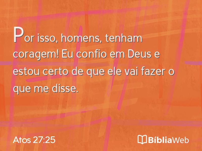 Atos 27:25 em imagem para compartilhar