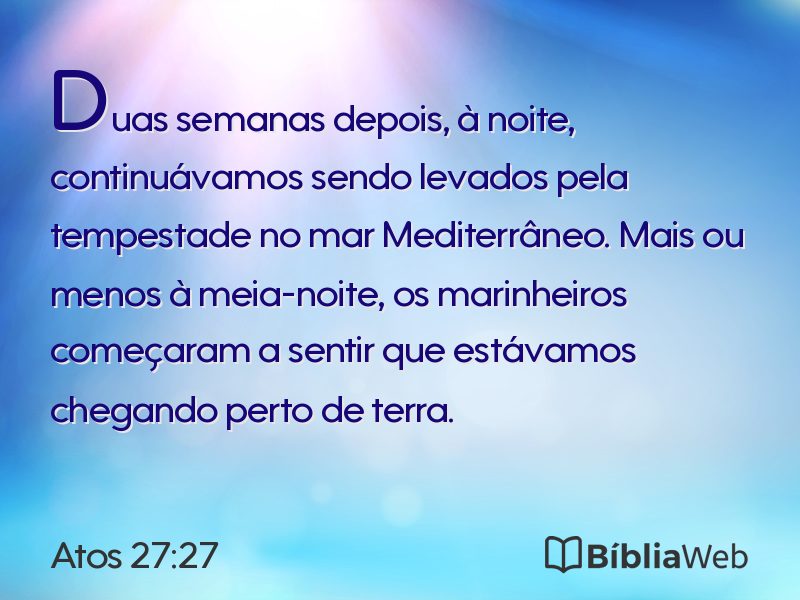 Atos 27:27 em imagem para compartilhar