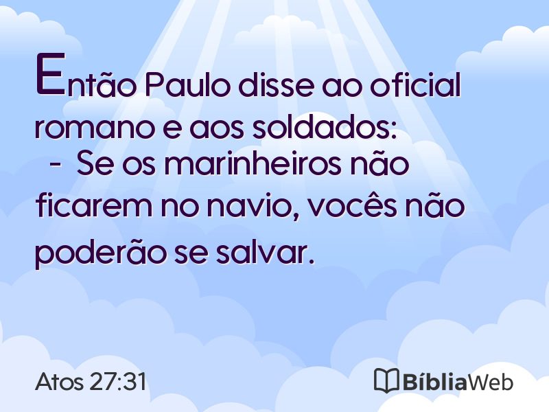 Atos 27:31 em imagem para compartilhar