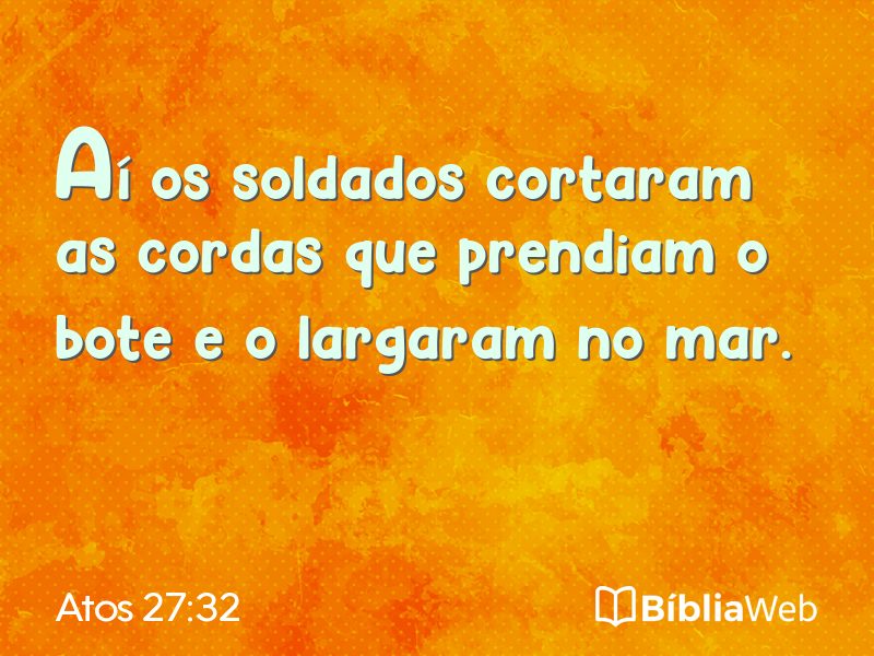 Atos 27:32 em imagem para compartilhar