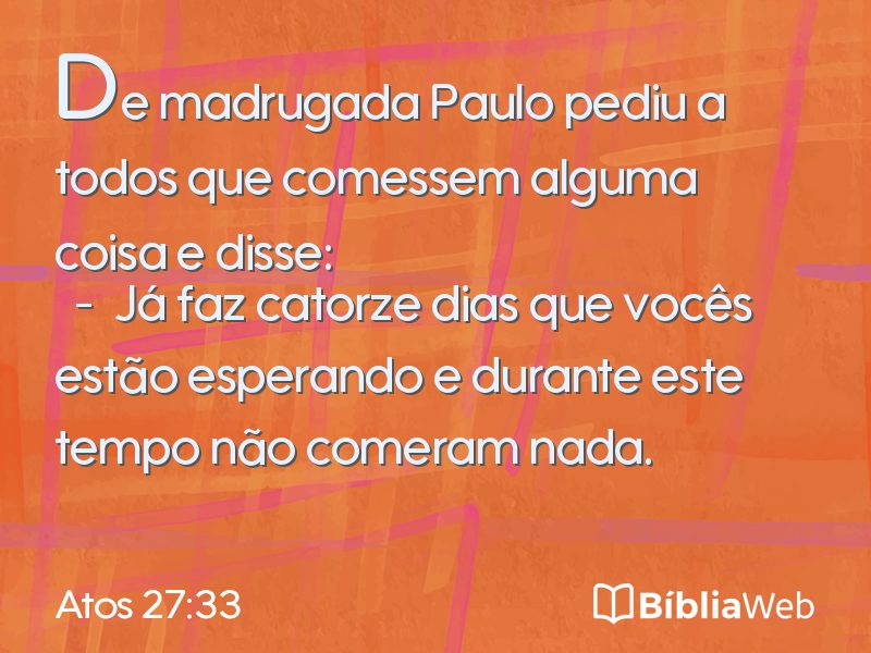 Atos 27:33 em imagem para compartilhar