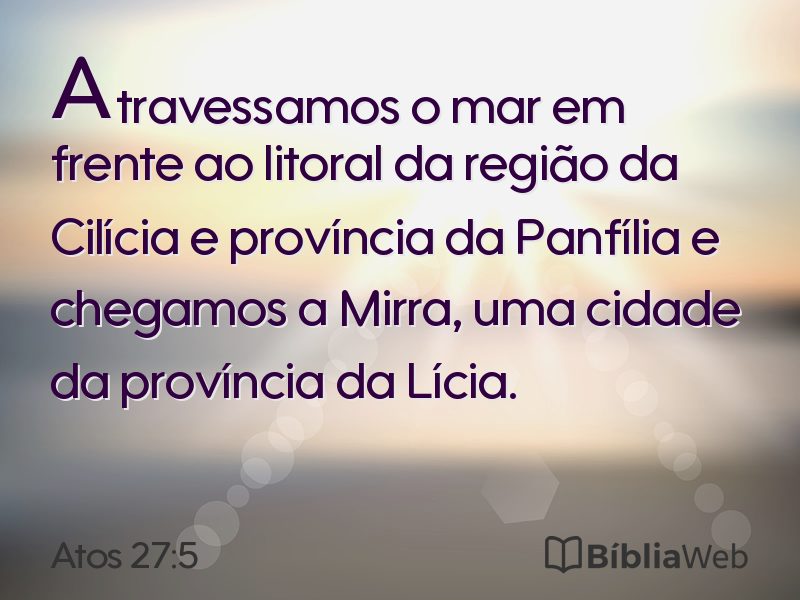 Atos 27:5 em imagem para compartilhar
