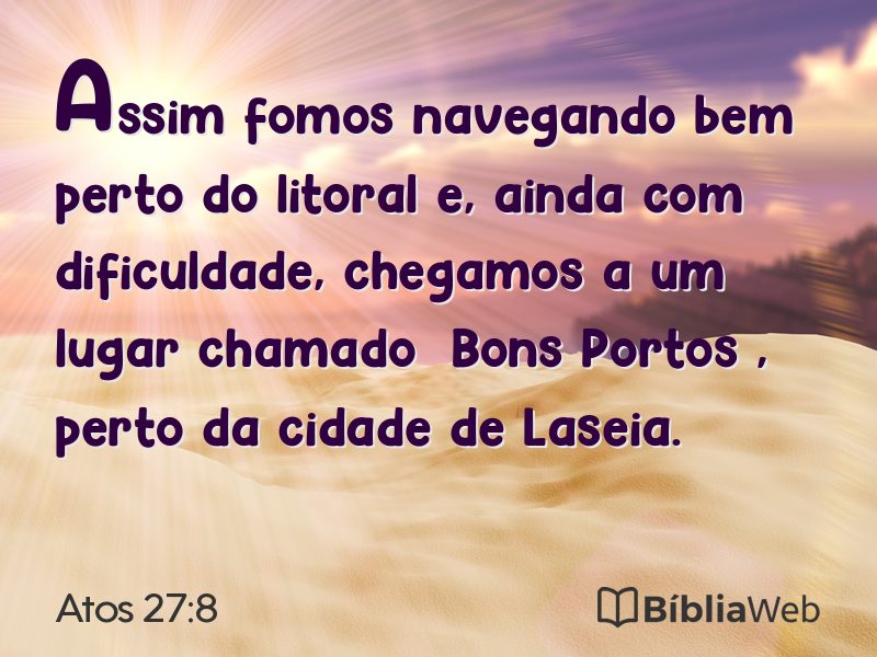 Atos 27:8 em imagem para compartilhar
