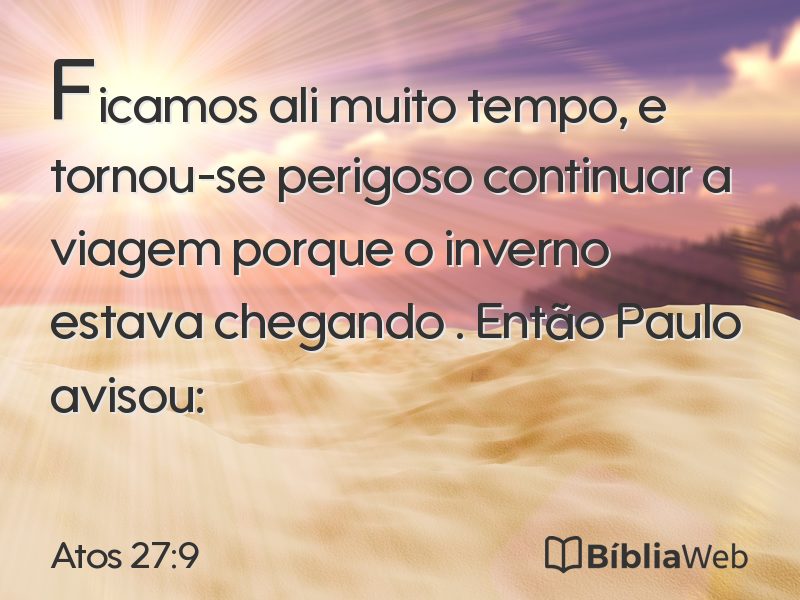 Atos 27:9 em imagem para compartilhar