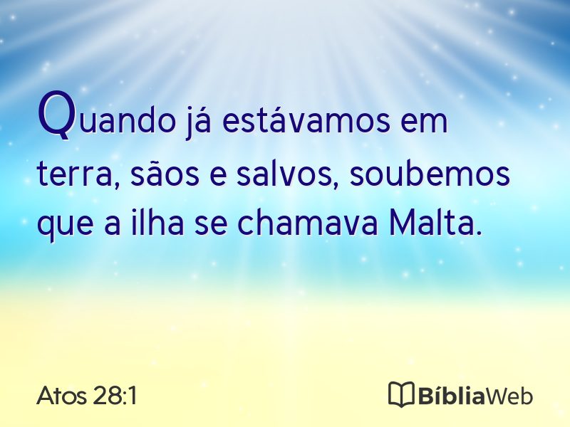 Atos 28:1 em imagem para compartilhar