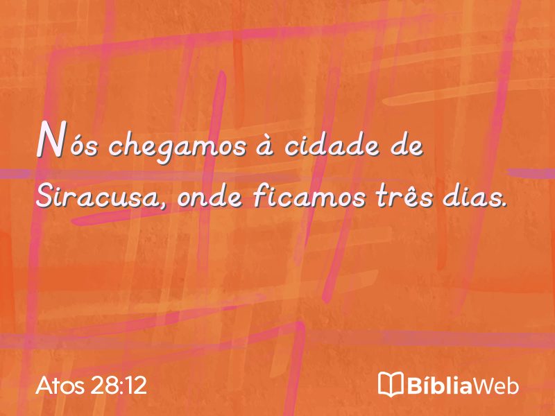 Atos 28:12 em imagem para compartilhar